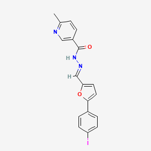 molecular formula C18H14IN3O2 B15015177 N'-{(E)-[5-(4-iodophenyl)furan-2-yl]methylidene}-6-methylpyridine-3-carbohydrazide 