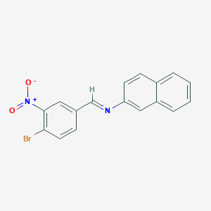 molecular formula C17H11BrN2O2 B15015226 N-[(E)-(4-bromo-3-nitrophenyl)methylidene]naphthalen-2-amine 