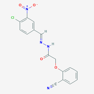 molecular formula C16H11ClN4O4 B15015291 N'-[(E)-(4-chloro-3-nitrophenyl)methylidene]-2-(2-cyanophenoxy)acetohydrazide 