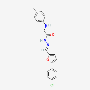 molecular formula C20H18ClN3O2 B15015426 N'-[(E)-[5-(4-Chlorophenyl)furan-2-YL]methylidene]-2-[(4-methylphenyl)amino]acetohydrazide 