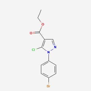 molecular formula C12H10BrClN2O2 B1501544 ethyl 1-(4-bromophenyl)-5-chloro-1H-pyrazole-4-carboxylate CAS No. 98475-72-0