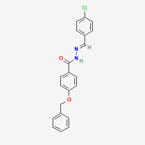molecular formula C21H17ClN2O2 B15015830 4-(benzyloxy)-N'-[(E)-(4-chlorophenyl)methylidene]benzohydrazide 