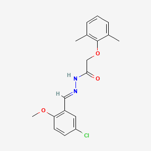 molecular formula C18H19ClN2O3 B15015876 N'-[(E)-(5-chloro-2-methoxyphenyl)methylidene]-2-(2,6-dimethylphenoxy)acetohydrazide 