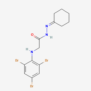 molecular formula C14H16Br3N3O B15015913 N'-cyclohexylidene-2-[(2,4,6-tribromophenyl)amino]acetohydrazide 