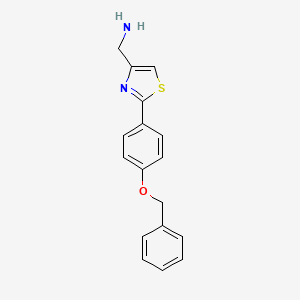 B1501593 C-[2-(4-Benzyloxy-phenyl)-thiazol-4-YL]-methylamine CAS No. 885280-65-9