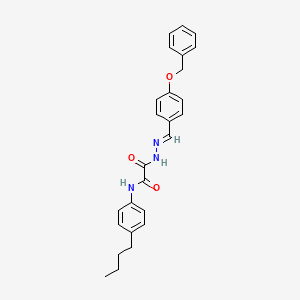 molecular formula C26H27N3O3 B15016060 2-{(2E)-2-[4-(benzyloxy)benzylidene]hydrazinyl}-N-(4-butylphenyl)-2-oxoacetamide 
