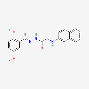 molecular formula C20H19N3O3 B15016069 N'-[(E)-(2-Hydroxy-5-methoxyphenyl)methylidene]-2-[(naphthalen-2-YL)amino]acetohydrazide 