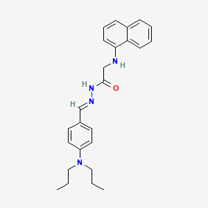 molecular formula C25H30N4O B15016235 N'-[(E)-[4-(Dipropylamino)phenyl]methylidene]-2-[(naphthalen-1-YL)amino]acetohydrazide 
