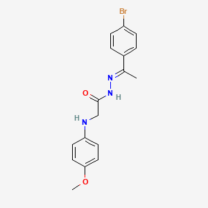 molecular formula C17H18BrN3O2 B15016253 N'-[(1E)-1-(4-Bromophenyl)ethylidene]-2-[(4-methoxyphenyl)amino]acetohydrazide 