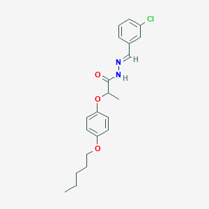 molecular formula C21H25ClN2O3 B15016351 N'-[(E)-(3-chlorophenyl)methylidene]-2-[4-(pentyloxy)phenoxy]propanehydrazide 