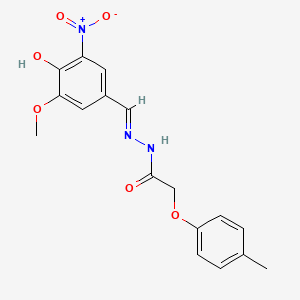 molecular formula C17H17N3O6 B15016388 N'-[(E)-(4-hydroxy-3-methoxy-5-nitrophenyl)methylidene]-2-(4-methylphenoxy)acetohydrazide 