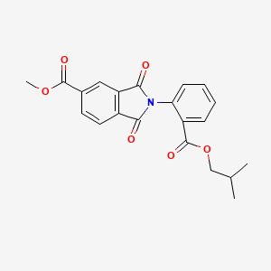molecular formula C21H19NO6 B15016449 methyl 2-{2-[(2-methylpropoxy)carbonyl]phenyl}-1,3-dioxo-2,3-dihydro-1H-isoindole-5-carboxylate 