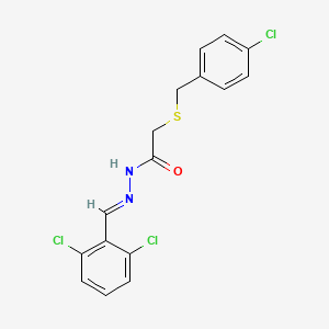 molecular formula C16H13Cl3N2OS B15016509 (4-Chloro-benzylsulfanyl)-acetic acid (2,6-dichloro-benzylidene)-hydrazide 