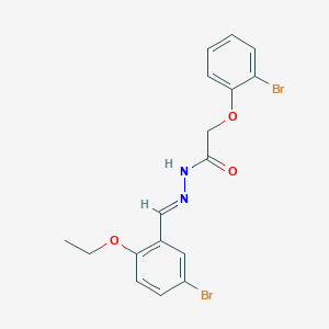 molecular formula C17H16Br2N2O3 B15016584 N'-[(E)-(5-bromo-2-ethoxyphenyl)methylidene]-2-(2-bromophenoxy)acetohydrazide 