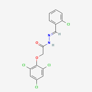 molecular formula C15H10Cl4N2O2 B15016590 N'-[(E)-(2-chlorophenyl)methylidene]-2-(2,4,6-trichlorophenoxy)acetohydrazide 