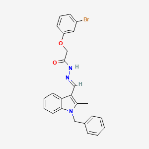 molecular formula C25H22BrN3O2 B15016593 N'-[(E)-(1-benzyl-2-methyl-1H-indol-3-yl)methylidene]-2-(3-bromophenoxy)acetohydrazide 
