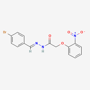 molecular formula C15H12BrN3O4 B15016629 N'-[(E)-(4-bromophenyl)methylidene]-2-(2-nitrophenoxy)acetohydrazide 