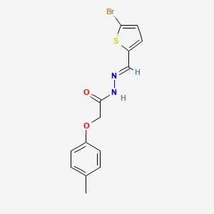 molecular formula C14H13BrN2O2S B15016639 N'-[(E)-(5-bromothiophen-2-yl)methylidene]-2-(4-methylphenoxy)acetohydrazide 
