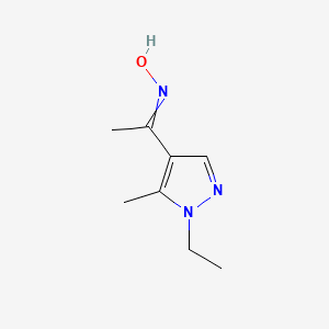 molecular formula C8H13N3O B1501664 N-[1-(1-ethyl-5-methyl-1H-pyrazol-4-yl)ethylidene]hydroxylamine 