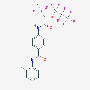 molecular formula C20H13F11N2O3 B15016693 N-(2-methylphenyl)-4-{[2,3,3,3-tetrafluoro-2-(heptafluoropropoxy)propanoyl]amino}benzamide 