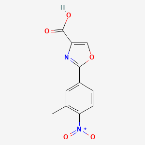 B1501671 2-(3-Methyl-4-nitro-phenyl)-oxazole-4-carboxylic acid CAS No. 885273-86-9