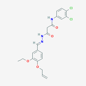 molecular formula C21H21Cl2N3O4 B15016806 N-(3,4-dichlorophenyl)-3-{(2E)-2-[3-ethoxy-4-(prop-2-en-1-yloxy)benzylidene]hydrazinyl}-3-oxopropanamide 