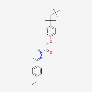 molecular formula C26H36N2O2 B15016883 N'-[(1E)-1-(4-ethylphenyl)ethylidene]-2-[4-(2,4,4-trimethylpentan-2-yl)phenoxy]acetohydrazide 