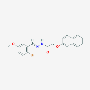 molecular formula C20H17BrN2O3 B15017012 N'-[(E)-(2-bromo-5-methoxyphenyl)methylidene]-2-(naphthalen-2-yloxy)acetohydrazide 