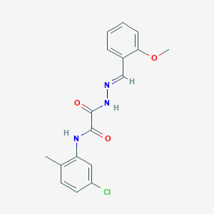 molecular formula C17H16ClN3O3 B15017025 N-(5-chloro-2-methylphenyl)-2-[(2E)-2-(2-methoxybenzylidene)hydrazinyl]-2-oxoacetamide 