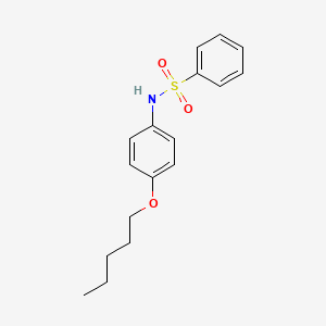 molecular formula C17H21NO3S B15017039 N-[4-(pentyloxy)phenyl]benzenesulfonamide 