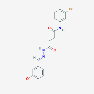 molecular formula C18H18BrN3O3 B15017236 N-(3-bromophenyl)-4-[(2E)-2-(3-methoxybenzylidene)hydrazinyl]-4-oxobutanamide 