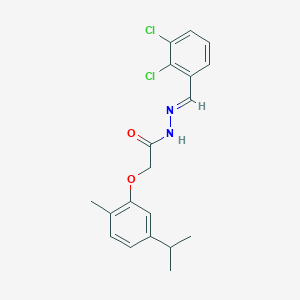 molecular formula C19H20Cl2N2O2 B15017262 N'-[(E)-(2,3-dichlorophenyl)methylidene]-2-[2-methyl-5-(propan-2-yl)phenoxy]acetohydrazide 