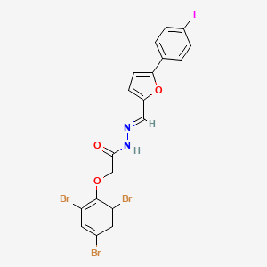 molecular formula C19H12Br3IN2O3 B15017282 N'-[(E)-[5-(4-Iodophenyl)furan-2-YL]methylidene]-2-(2,4,6-tribromophenoxy)acetohydrazide 