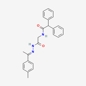 molecular formula C25H25N3O2 B15017286 N-({N'-[(1E)-1-(4-Methylphenyl)ethylidene]hydrazinecarbonyl}methyl)-2,2-diphenylacetamide 