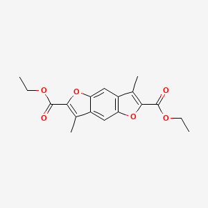 molecular formula C18H18O6 B15017392 diethyl 3,7-dimethylfuro[2,3-f][1]benzofuran-2,6-dicarboxylate 