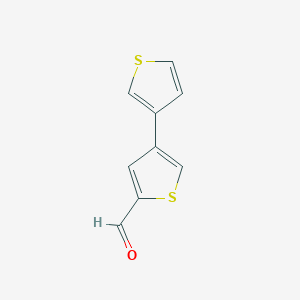 molecular formula C9H6OS2 B150174 3,3'-联噻吩-5-甲醛 CAS No. 137320-59-3