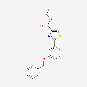 molecular formula C19H17NO3S B1501778 Ethyl 2-(3-(benzyloxy)phenyl)thiazole-4-carboxylate CAS No. 885278-60-4