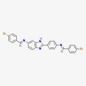 molecular formula C27H18Br2N4 B15018012 N-[(Z)-(4-bromophenyl)methylidene]-2-(4-{[(E)-(4-bromophenyl)methylidene]amino}phenyl)-1H-benzimidazol-6-amine 