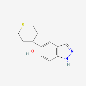 molecular formula C12H14N2OS B1501928 4-(1H-Indazol-5-YL)-tetrahydro-thiopyran-4-OL CAS No. 885272-66-2