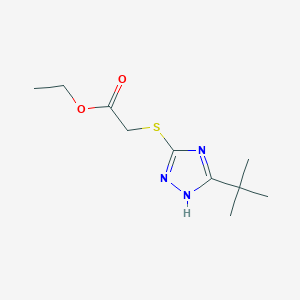 molecular formula C10H17N3O2S B150202 Ethyl [(5-tert-butyl-1H-1,2,4-triazol-3-yl)sulfanyl]acetate CAS No. 126910-62-1