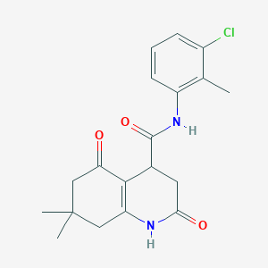 molecular formula C19H21ClN2O3 B15020890 N-(3-chloro-2-methylphenyl)-7,7-dimethyl-2,5-dioxo-1,2,3,4,5,6,7,8-octahydroquinoline-4-carboxamide 