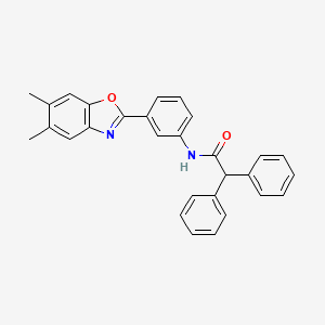 molecular formula C29H24N2O2 B15020970 N-[3-(5,6-dimethyl-1,3-benzoxazol-2-yl)phenyl]-2,2-diphenylacetamide 