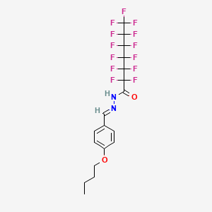 molecular formula C18H15F13N2O2 B15020999 N'-[(E)-(4-butoxyphenyl)methylidene]-2,2,3,3,4,4,5,5,6,6,7,7,7-tridecafluoroheptanehydrazide 