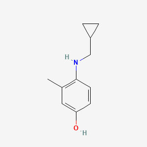 molecular formula C11H15NO B1502102 4-[(Cyclopropylmethyl)-amino]-3-methyl-phenol CAS No. 887587-82-8