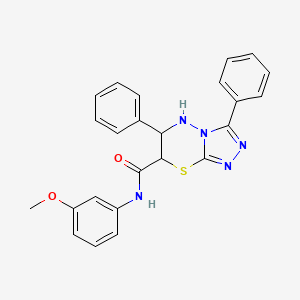 molecular formula C24H21N5O2S B15021288 N-(3-methoxyphenyl)-3,6-diphenyl-6,7-dihydro-5H-[1,2,4]triazolo[3,4-b][1,3,4]thiadiazine-7-carboxamide 