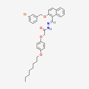 molecular formula C34H37BrN2O4 B15021417 N'-[(E)-{2-[(3-bromobenzyl)oxy]naphthalen-1-yl}methylidene]-2-[4-(octyloxy)phenoxy]acetohydrazide 
