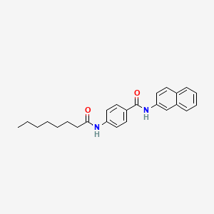 molecular formula C25H28N2O2 B15021618 N-(naphthalen-2-yl)-4-(octanoylamino)benzamide 