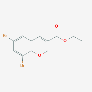 B1502162 6,8-Dibromo-2H-chromene-3-carboxylic acid ethyl ester CAS No. 885271-30-7