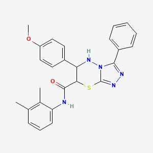 molecular formula C26H25N5O2S B15021636 N-(2,3-dimethylphenyl)-6-(4-methoxyphenyl)-3-phenyl-6,7-dihydro-5H-[1,2,4]triazolo[3,4-b][1,3,4]thiadiazine-7-carboxamide 
