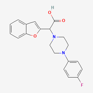 molecular formula C20H19FN2O3 B1502165 Benzofuran-2-YL-[4-(4-fluoro-phenyl)-piperazin-1-YL]-acetic acid CAS No. 885276-82-4